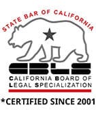 State Bar Of California | CBLS | California Board Of Leal Specialization | Certified Since 2001